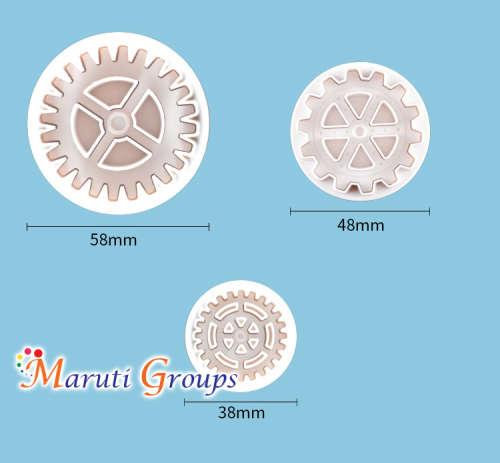 3pc Gears fondant/ Plunger cutter