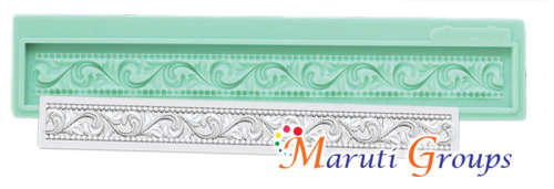 Craft / Brooch / Frame Border silicone mould / Scrolls Border silicone mould
