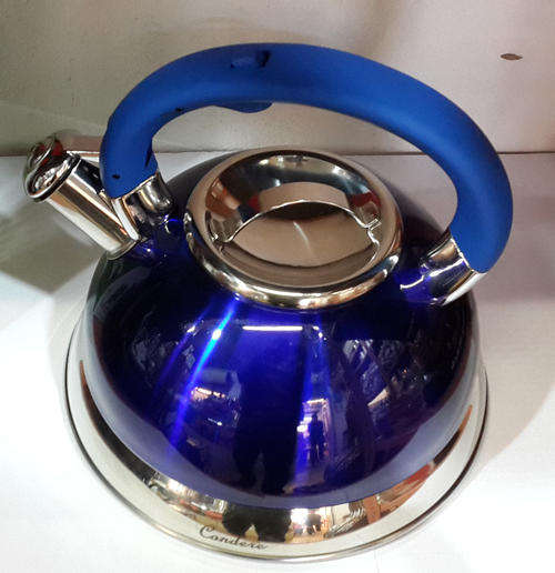 Blue Whistling Kettle (Gas stove friendly)