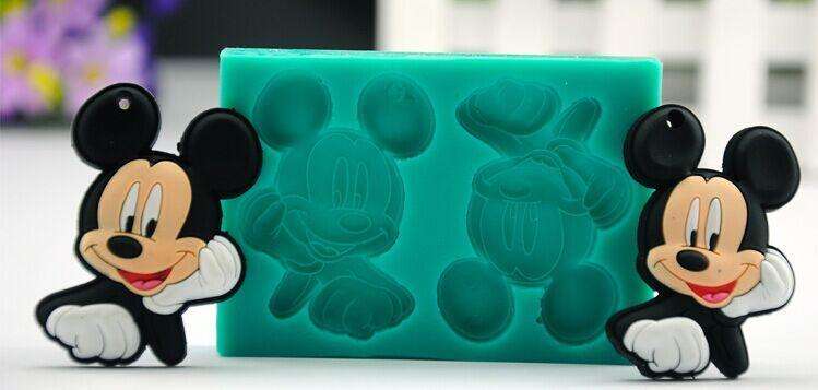 Mickey Mouse Silicone fondant mould 6cm x 8.5cm x 1.3cm