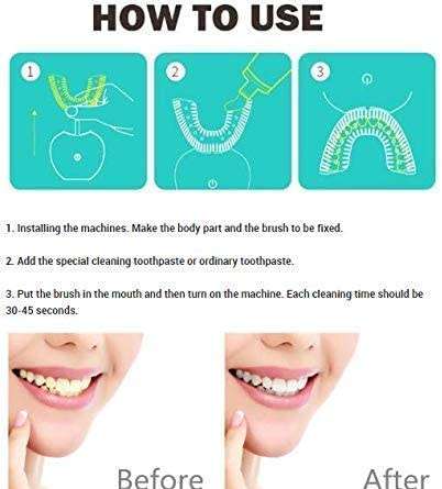 Ultrasonic U-Shaped Toothbrushes for Teeth Whitening