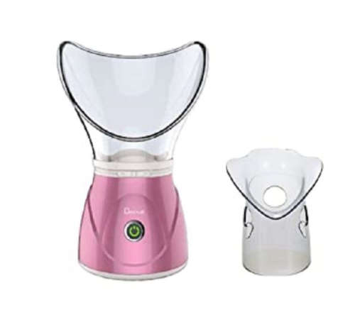 Deep Cleaning Facial Cleaner Steaming Device - Pink and White