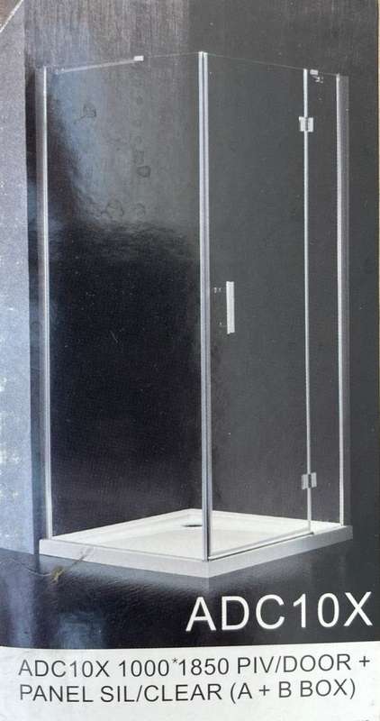 Glass shower cubicle with frame - 2 sides