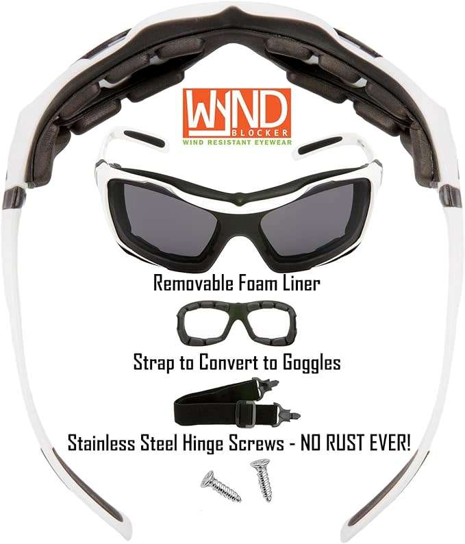 WYND Blocker Polarized Large Motorcycle Riding Sunglasses Sports Wrap Glasses