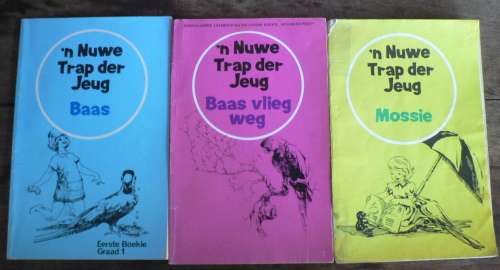 Afrikaanse kinderleesboekies, geskik vir tuisonderrig(3 x Baas en Mossie boekies)