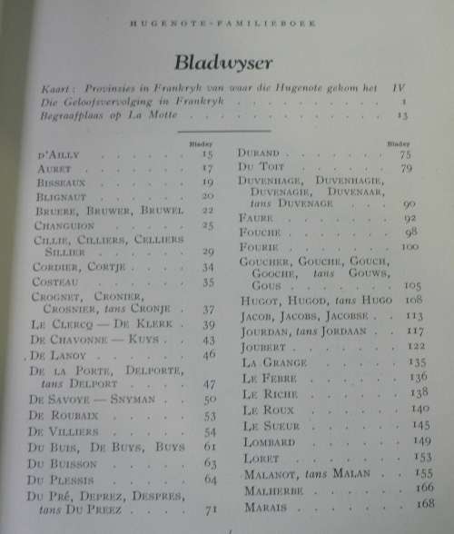 Hugenote Familieboek deur A. J. Kannemeyer