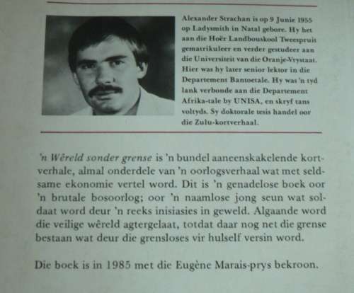 'n Wereld sonder grense deur Alexander Strachan(grensoorloglektuur)