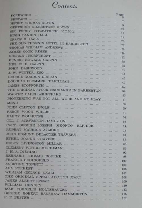 Some Lowveld pioneers(Lowveld 1820 settlers society)