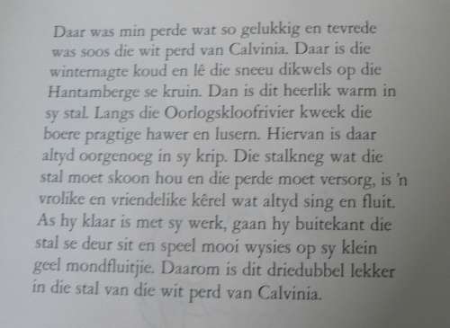 Die Wit Perd van Calvinia deur A A J van Niekerk(pragtige kinderboek)