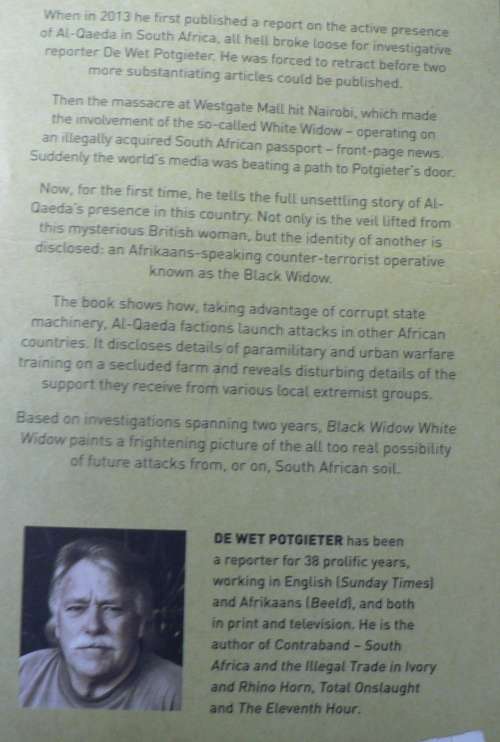 Black Widow, White Widow by De Wet Potgieter(Is Al-Qaeda operating in South Africa?)