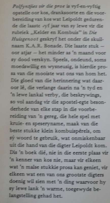 Polfyntjies vir die proe deur C. Louis Leipoldt