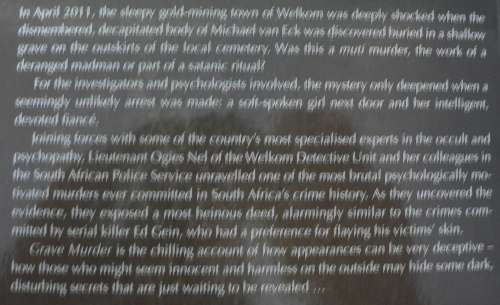 Grave Murder, the story behind the brutal Welkom killing by Jana vd Merwe