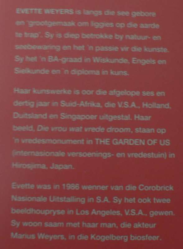 Wat die hart van vol is, Evette Weyers(SA kuns/SA art)