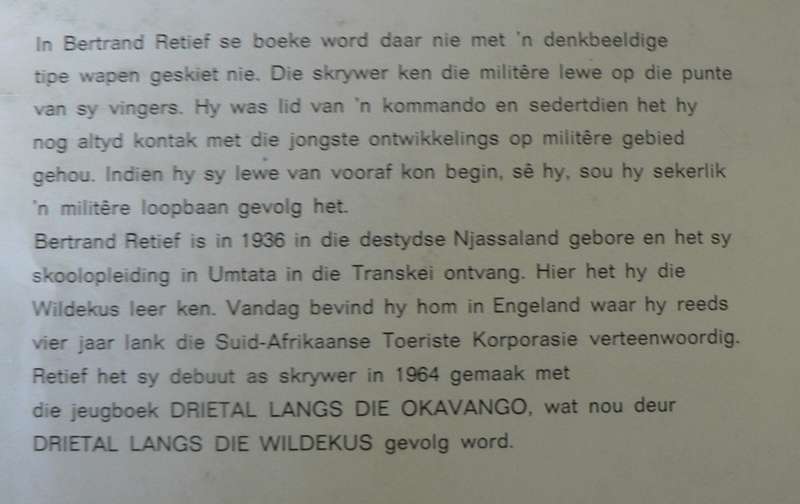 Drietal langs die Wildekus deur B.R. Retief(skaars boekie)