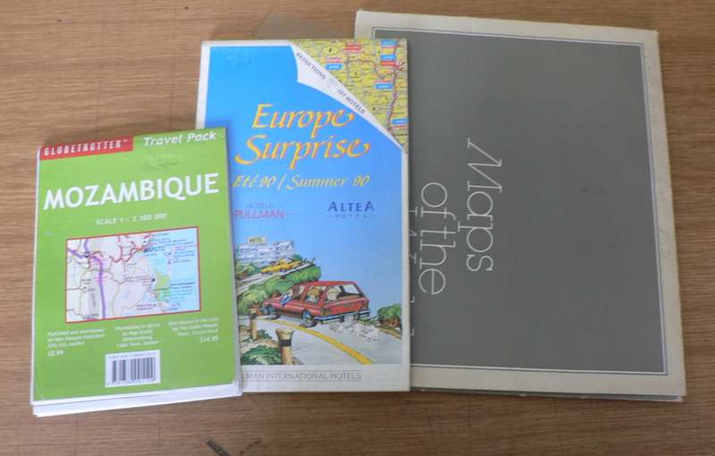 Three large folded maps in good condition.