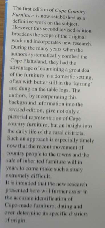 Cape Country Furniture by Baraitser and Obholzer