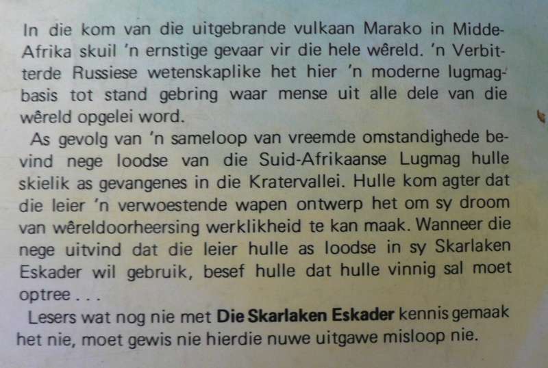 Die Skarlaken Eskader deur W.A. de Klerk(vliegverhaal vir die jeug)