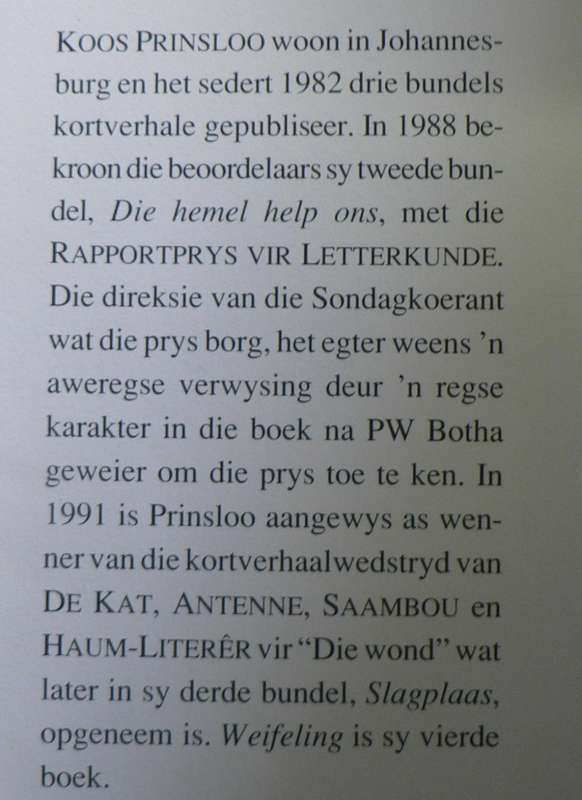 Weifeling deur Koos Prinsloo