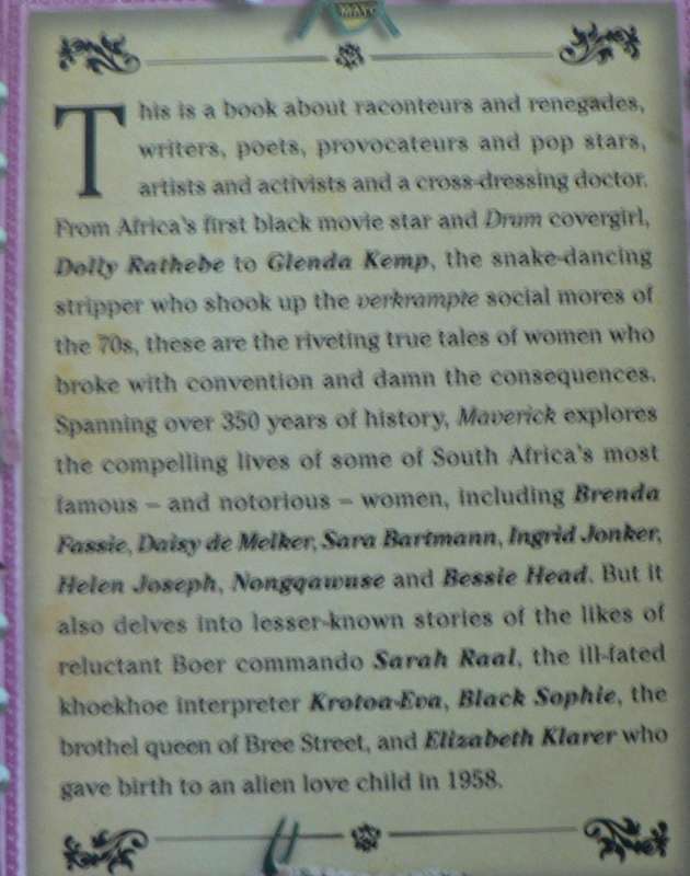 Maverick, extraordinary women from South Africa`s past by Lauren Beukes