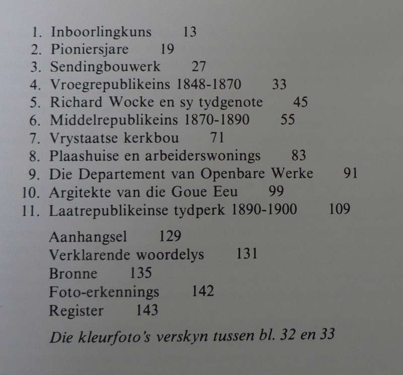Vrystaatse Erfenis, bouwerk en geboue in die 19de eeu deur Karel Schoeman