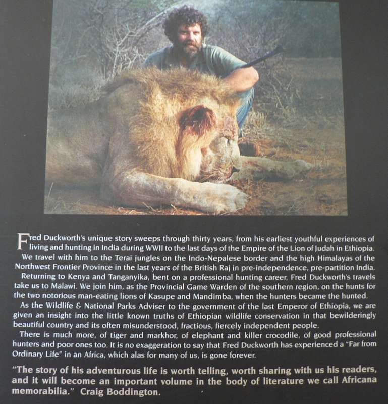 A Far from Ordinary Life by Fred Duckworth (African hunting)