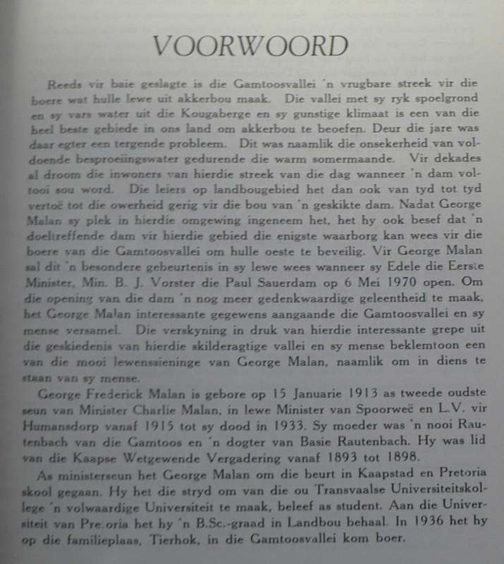 Die brullende leeu getem deur G.F. Malan (Kouga- kontreigeskiedenis)(geteken deur skrywer)
