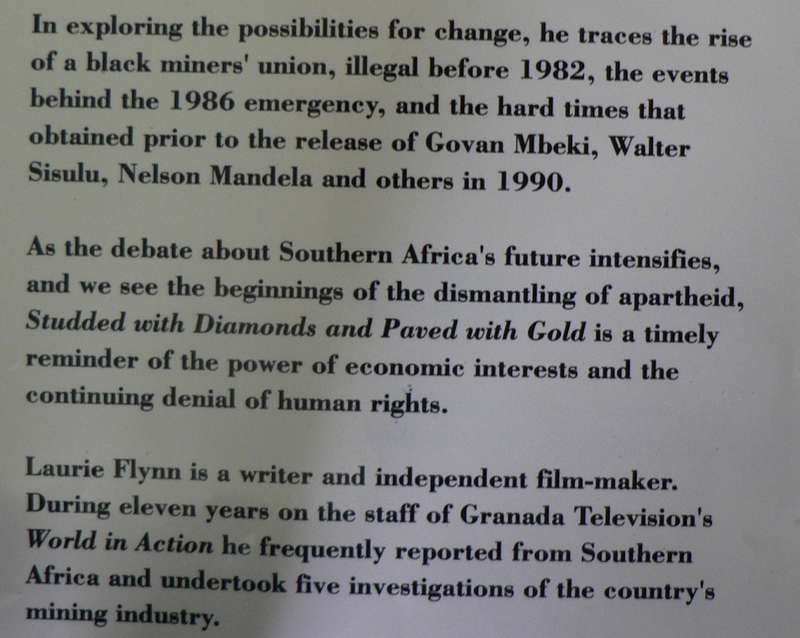 Studded with diomonds and paved with gold by Laurie Flynn(SA mining)
