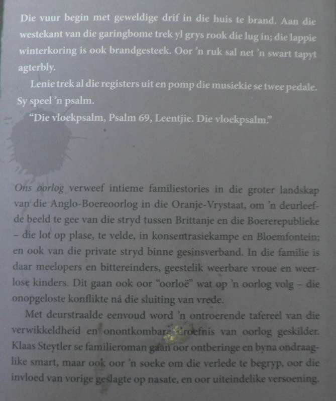 Ons Oorlog deur Klaas Steytler (Anglo-Boereoorlogroman)