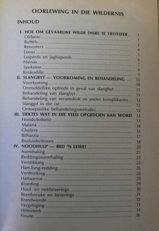 Oorlewing in die wildernis deur Eddie Young
