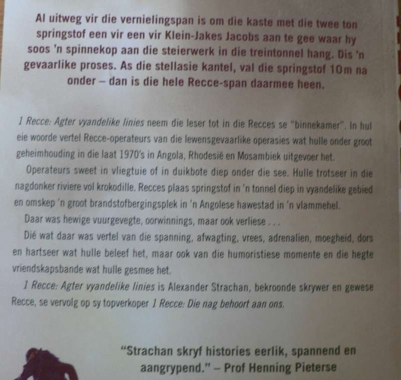 1 RECCE volume 2, agter vyandige linies deur Alexander Strachan