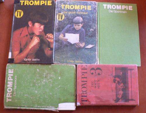 TROMPIE BOEKE X 5 deur TOPSY SMITH.(Kleinhond stock clearance)