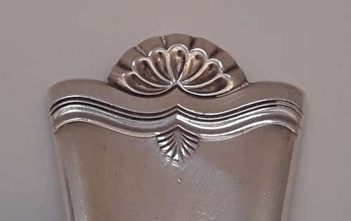 A superb solid silver serving fork by renowned Norwegian silversmith `Magnus Aase`.  23cm / 61.8g