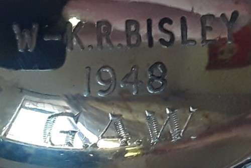 A rare Dutch solid silver presentation spoon (shooting award). Bisley, 1948.
