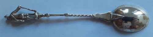 A rare Dutch solid silver presentation spoon (shooting award). Bisley, 1948.