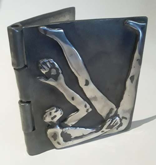 Rare and unusual early Carrol Boyes notebook holder