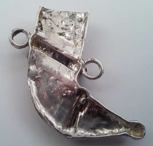Vintage miniature 925 sterling silver ornamental dagger and scabbard.