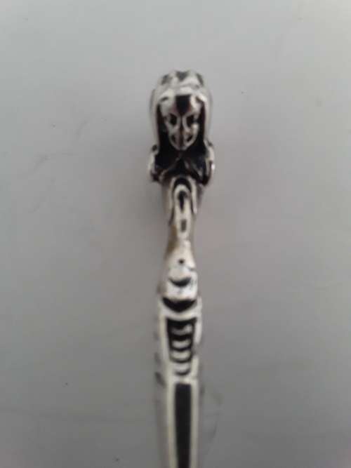 Early Dutch solid silver caddy spoon by Gebruder Niekerk.