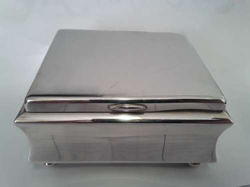 Art Deco `WMF` silver-plated trinket box.