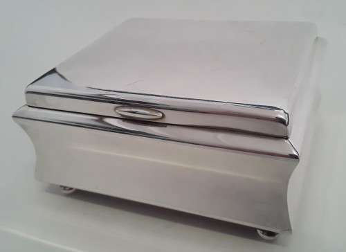Art Deco `WMF` silver-plated trinket box.