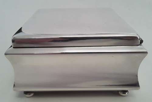 Art Deco `WMF` silver-plated trinket box.