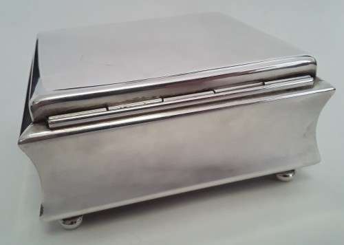 Art Deco `WMF` silver-plated trinket box.