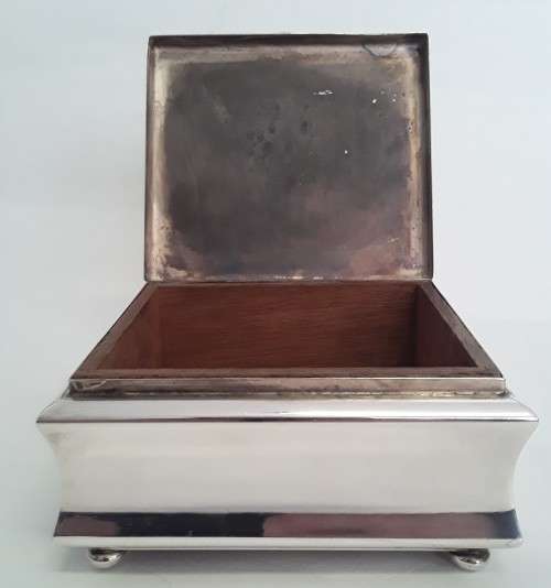 Art Deco `WMF` silver-plated trinket box.