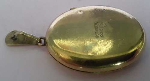 Vintage 9ct Gold Metal Core Oval Locket by Joseph Smith, Birmingham.