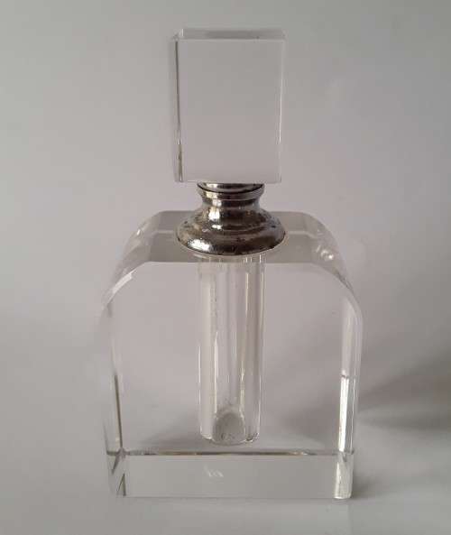 Gorgeous Vintage Art Deco Glass Refillable Perfume Bottle.