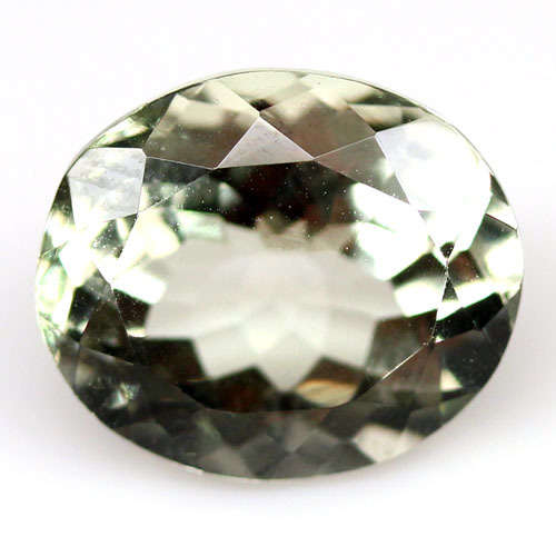 7.18 CT AAA! NATURAL! 11 X 13 mm. GREEN URUGUAY AMETHYST OVAL