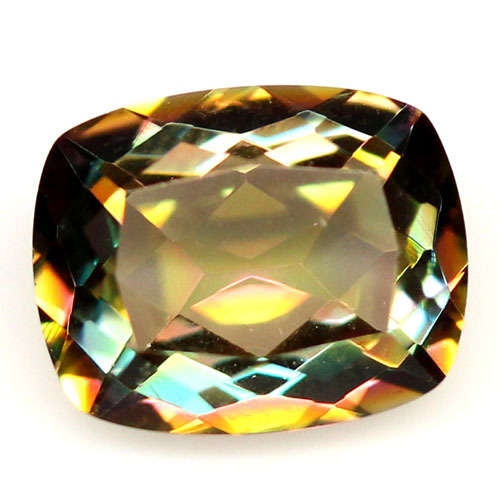 ### 2.78 CT AAA! NATURAL! AZOTIC MULTICOLOR MYSTIC AFRICA QUARTZ CUSHION ###