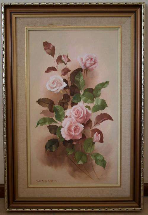 BEAUTIFUL ORIGINAL PAINTING BY ROSE-MARY HACKING - ACRYLIC ON BOARD - 80CM X 55CM