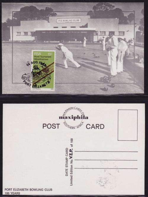 SPECIAL VIP ISSUE - PORT ELIZABETH BOWLING CLUB100 YEARS - SCARCE CARD (LESS THAN 25 DONE)