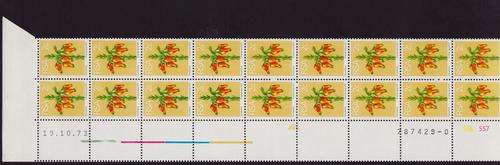 RARE PROVING STRIP OF 20 - 2c DATED 19.10.73 (UNFOLDED)