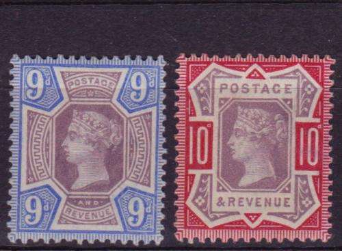 SUPERB GB Q VICTORIA 9d and 10d VERY FINE MINT - SG 209/10 LIGHTLY MOUNTED MINT R1150